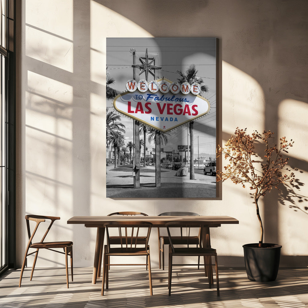 Wandbild LAS VEGAS Sign - farbcodiert