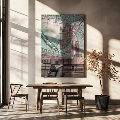 Wandbild LONDON Tower Bridge im Detail | urbaner Vintage-Stil