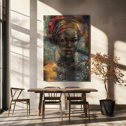 Wandbild Afrikanische Kunst Illustration Wandkunst 068