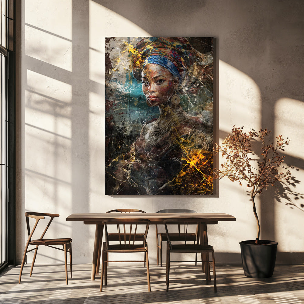 Wandkunst Afrikanische Kunst Illustration Wandkunst 067