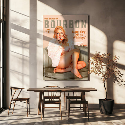 Wandbild Babes of Bourbon Vol 7 Sexy Vintage Whiskey Pinup Girl