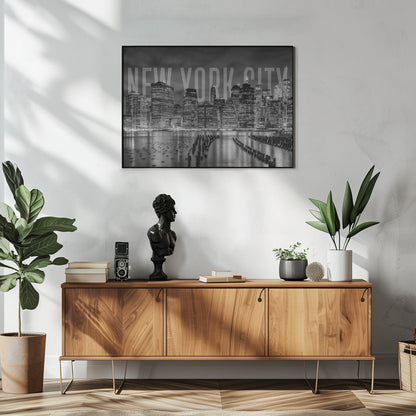 Wandkunst NEW YORK CITY Skyline Monochrom