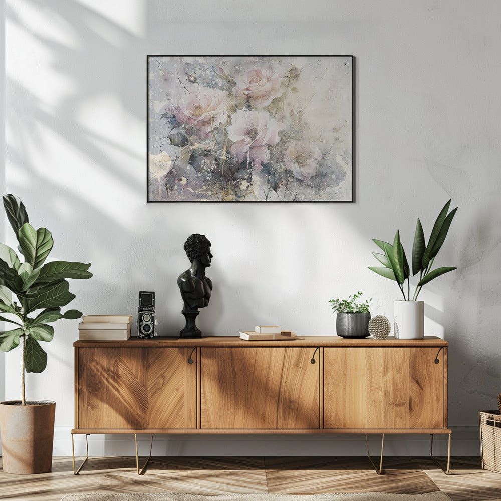 Wandbild Blumen Blumenkunst Illustration Wanddeko 076