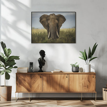 Wandkunst-Begegnungen in der Serengeti. Elefant