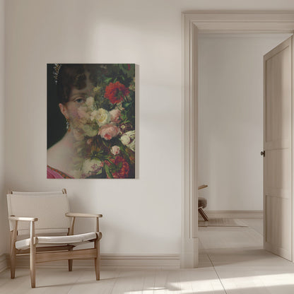 Porträt von Hortense de Beauharnais, Königin von Holland, mit Blumenstillleben