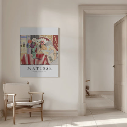 Wandbild Frau und Anemonen