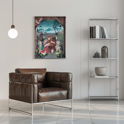 Wandbilder Weihnachten mit Maria und Jesuskind Leinwandbild