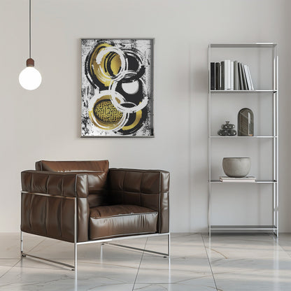 Wandbild Abstraktes Gemälde Nr. 2 | Gold