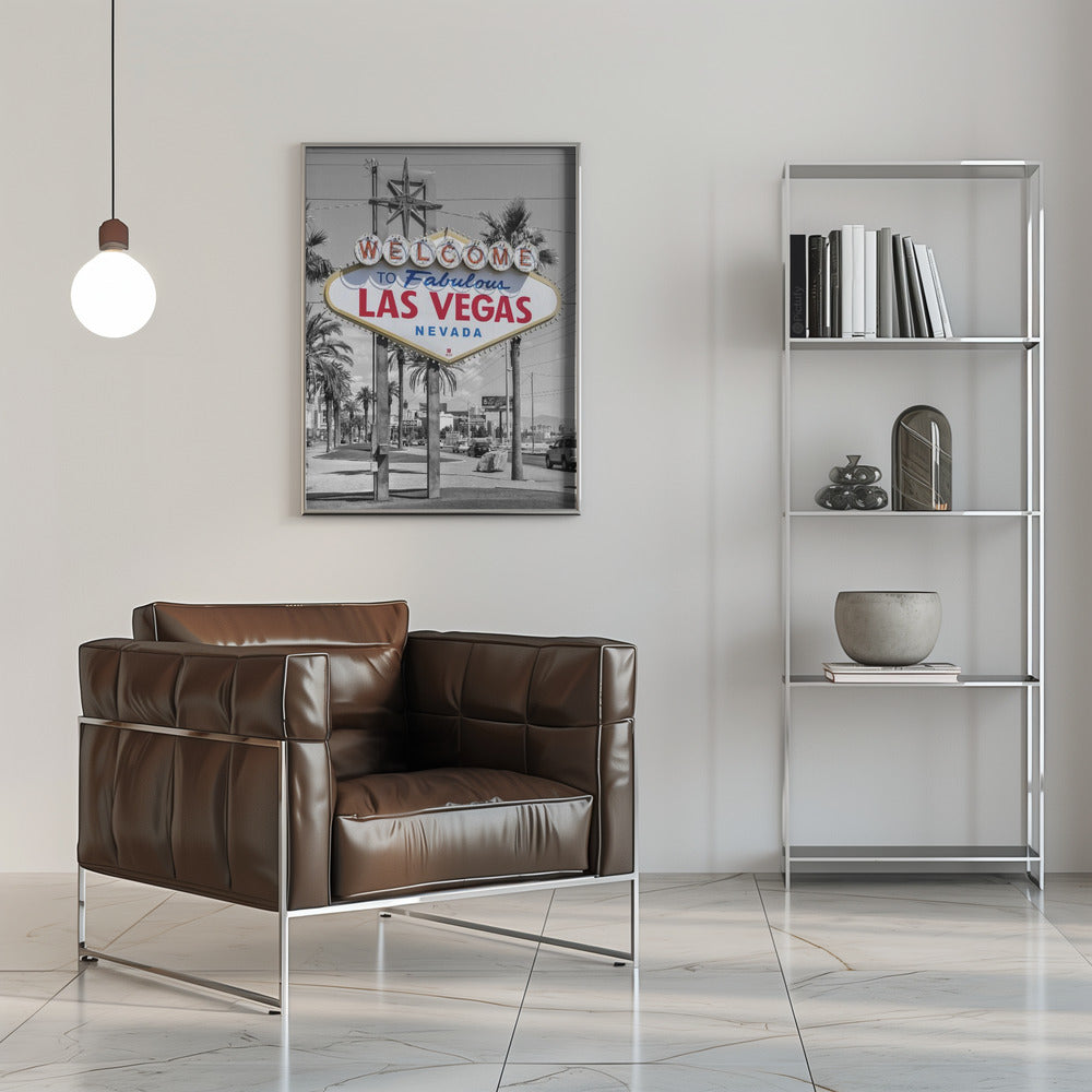 Wandbild LAS VEGAS Sign - farbcodiert