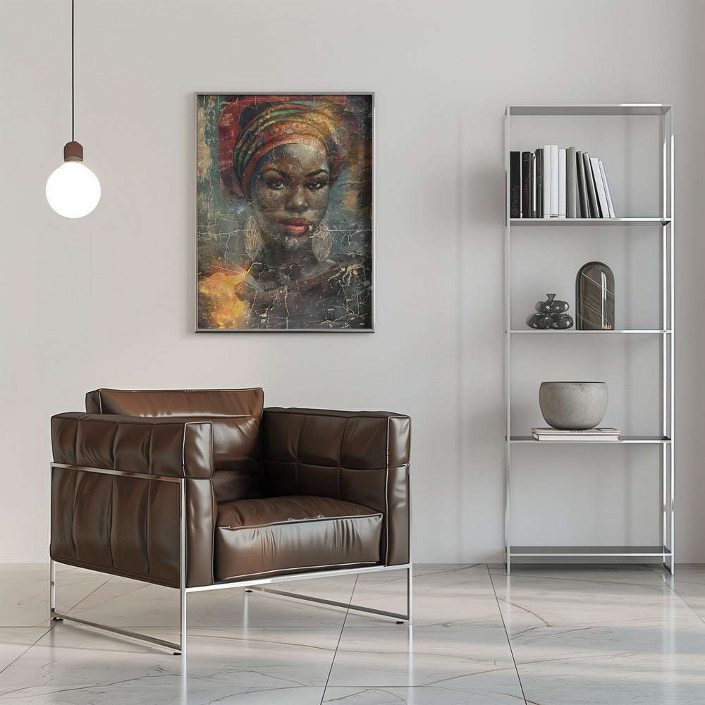 Wandbild Afrikanische Kunst Illustration Wandkunst 068