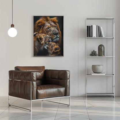 Wandbild Poster Löwenfamilie 2