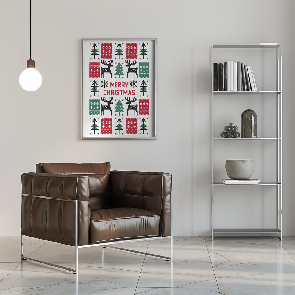 Wandbild Frohe Weihnachten Leinwanddruck
