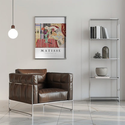 Wandbild Frau und Anemonen