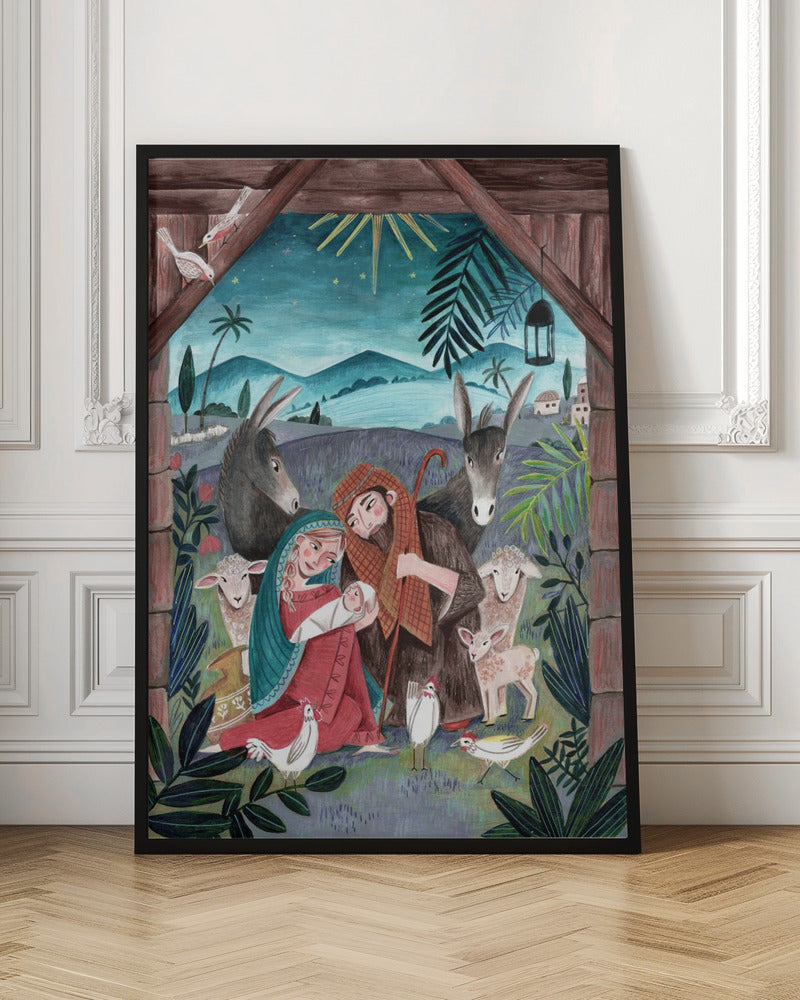 Wandbilder Weihnachten mit Maria und Jesuskind Leinwandbild