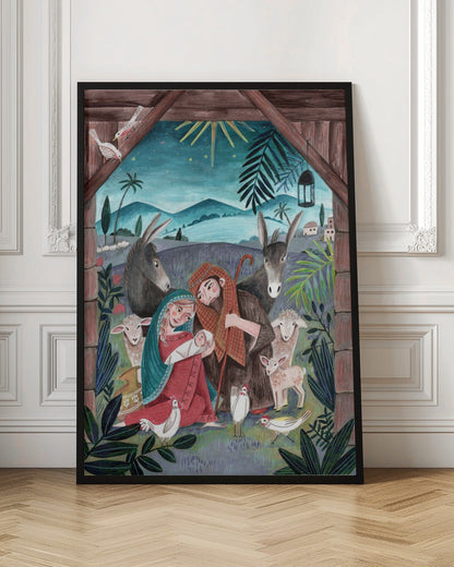 Wandbilder Weihnachten mit Maria und Jesuskind Leinwandbild