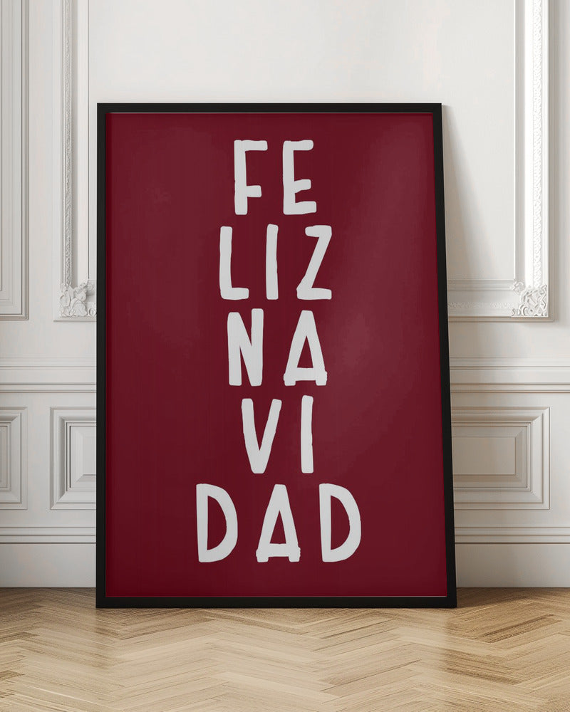 Wandkunst Simple Feliz Navidad Leinwandbild