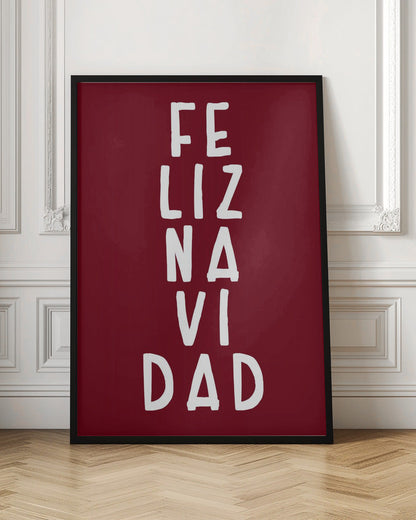 Wandkunst Simple Feliz Navidad Leinwandbild