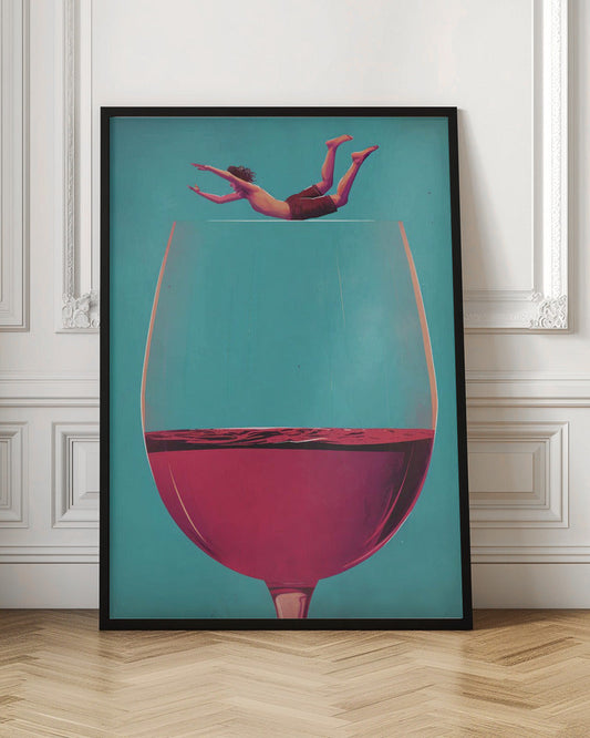 Wandbild Wine Dive