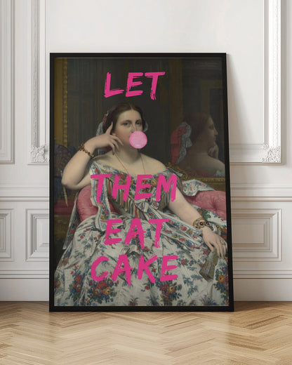 Wandbild Let Them Eat Cake, Bubble Gum Vintage Porträt