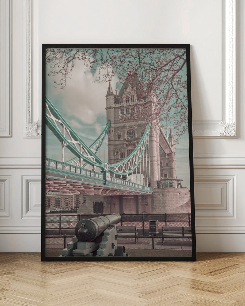 Wandbild LONDON Tower Bridge im Detail | urbaner Vintage-Stil