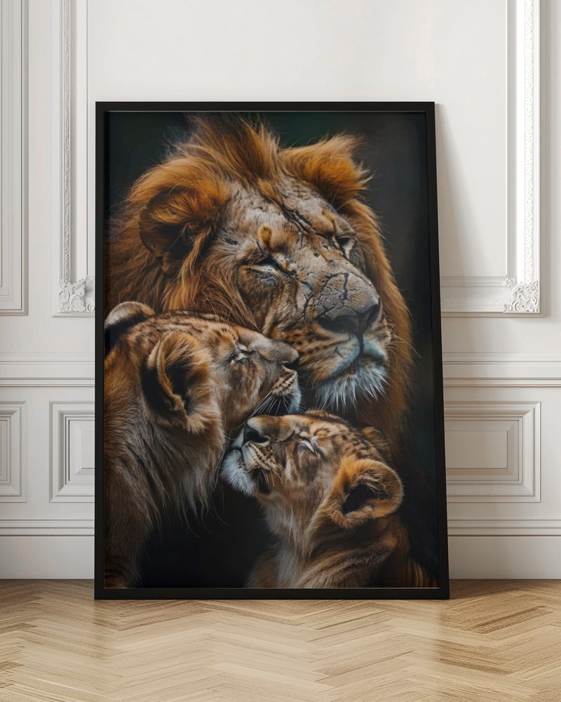 Wandbild Poster Löwenfamilie 2