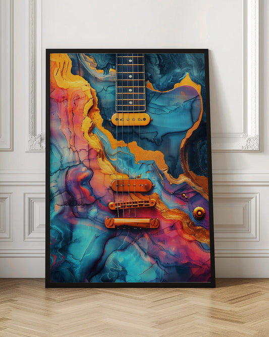 Musik Gitarre 3 Leinwandbild