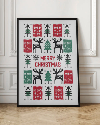 Wandbild Frohe Weihnachten Leinwanddruck