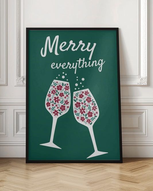 Wandbild Fröhliche Weihnachtszeit Leinwanddruck