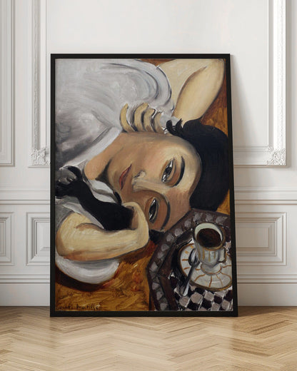 Wall art Lorette Con Una Tazza Di Caffe 1916