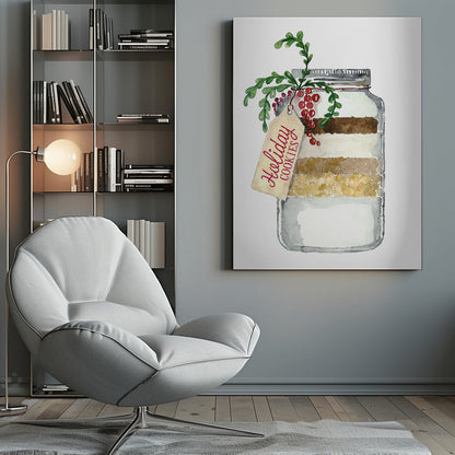 Wandbild Weihnachtsplätzchen im Glas