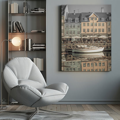 Wandbild KOPENHAGEN VINTAGE Ruhiger Nyhavn
