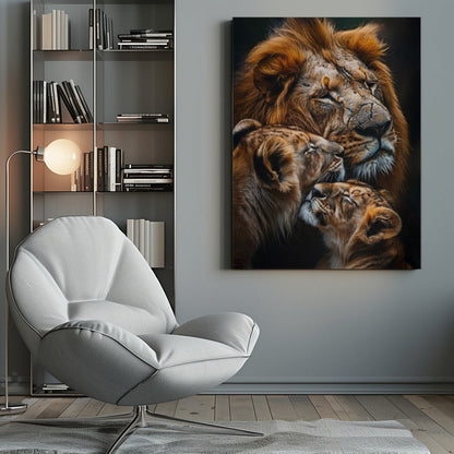 Wandbild Poster Löwenfamilie 2