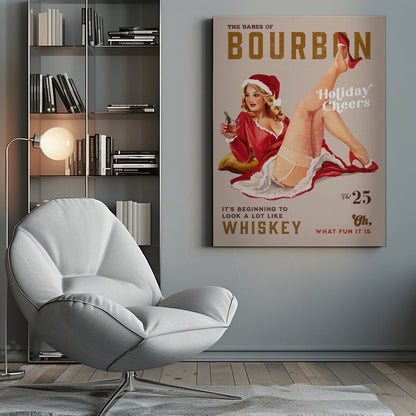 Wandbild Babes of Bourbon Bd. 25 Festtagsstimmung Weihnachts-Pin-up