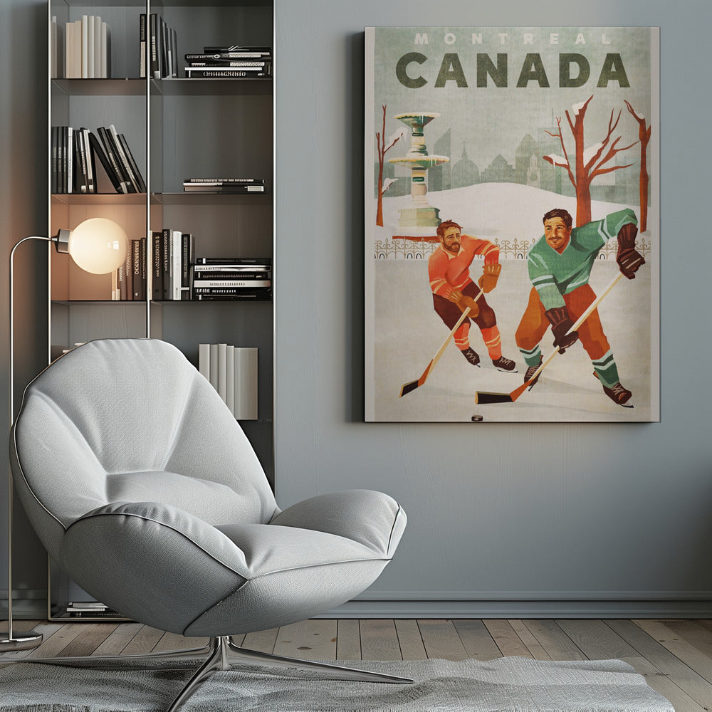 Wandkunst Montreal Kanada Teischhockey-Jungs