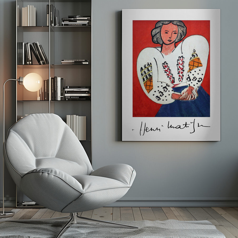 Wandbild Henri Matisse, La Camicetta Romena, 1940