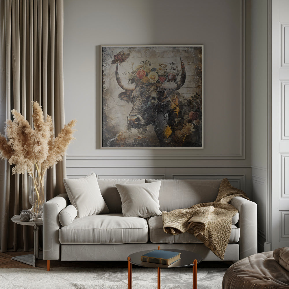 Wandkunst Blumen Tiere Vintage-Kunst Illustration 09
