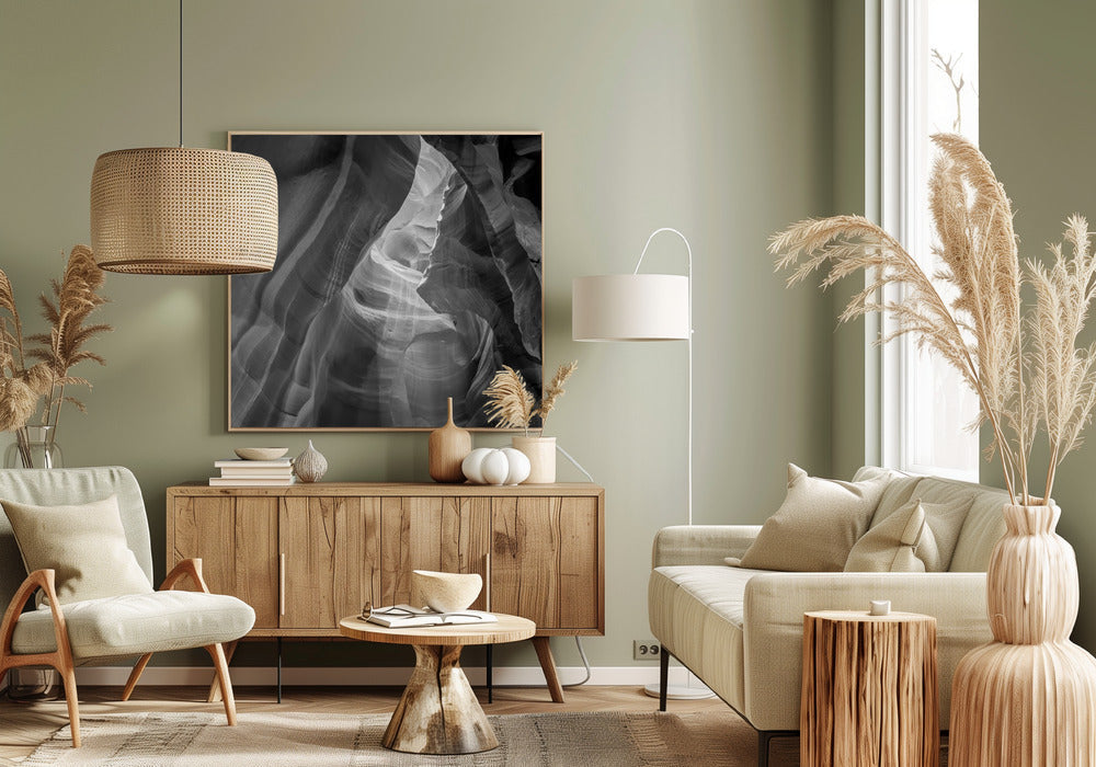 Wandbild MONOCHROMER ANTELOPE CANYON Tageslicht