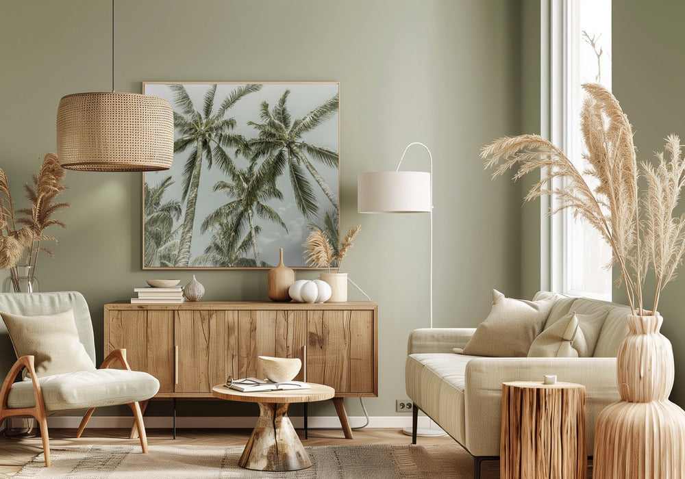 Wandkunst Liebliche Vintage-Palmen