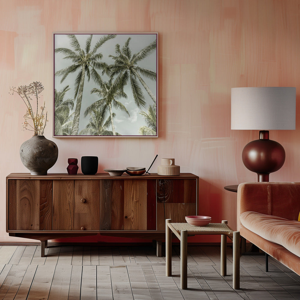 Wandkunst Liebliche Vintage-Palmen