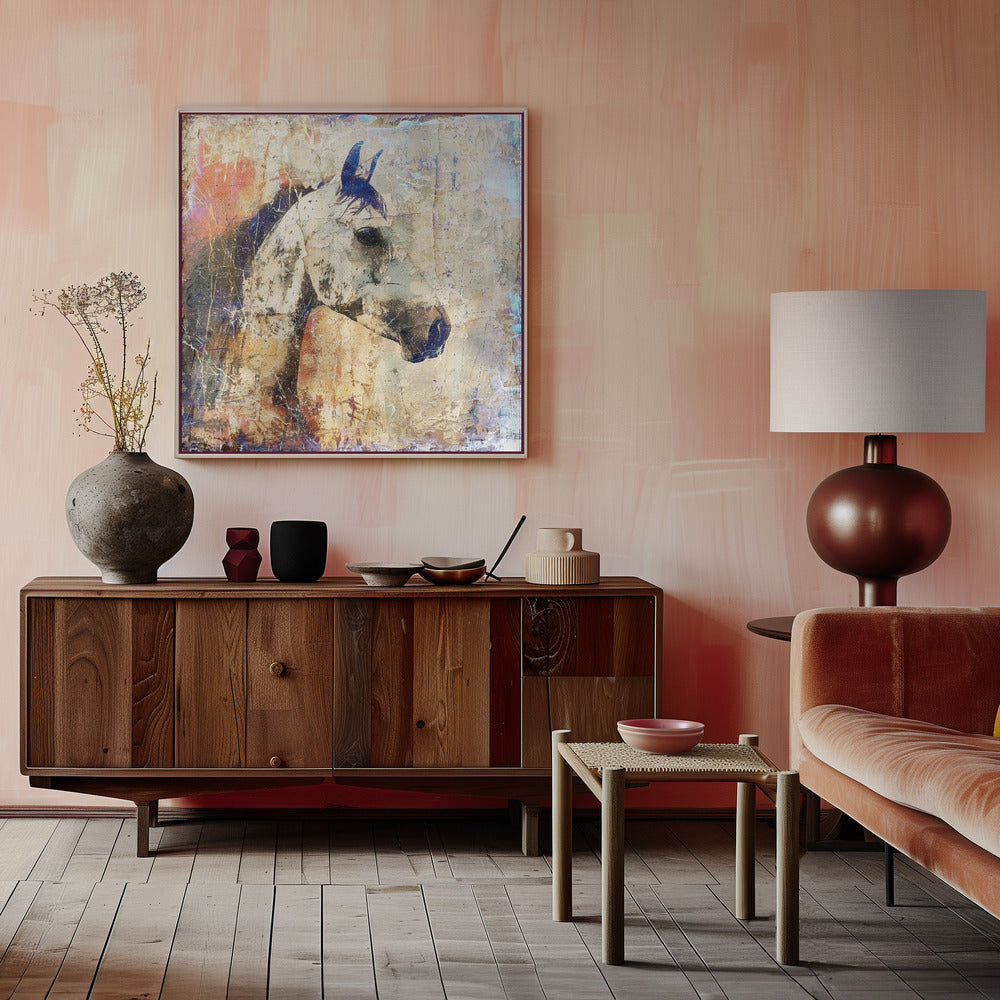 Wandbild Pferd Vintage-Kunst Illustration 04