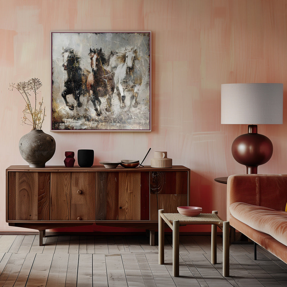 Wandbild Pferd Vintage-Kunstillustration 15