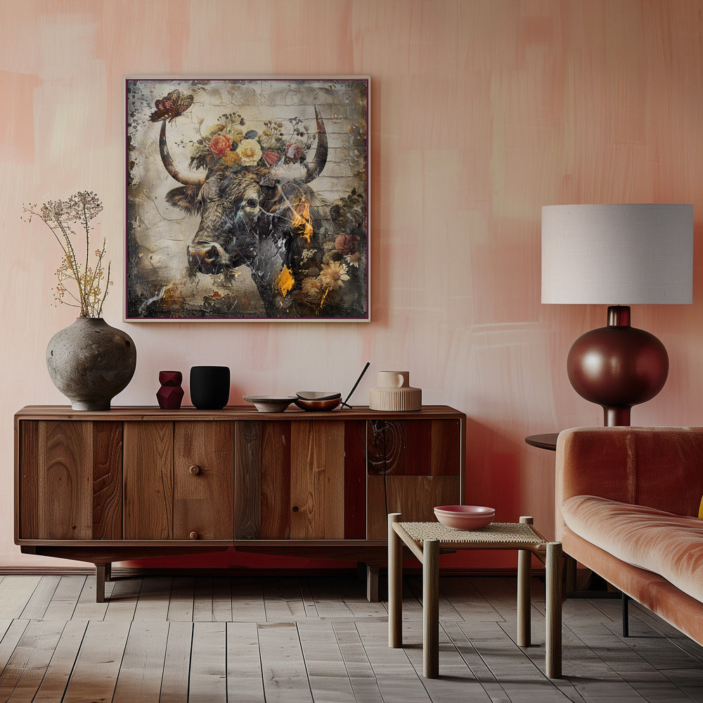 Wandkunst Blumen Tiere Vintage-Kunst Illustration 09