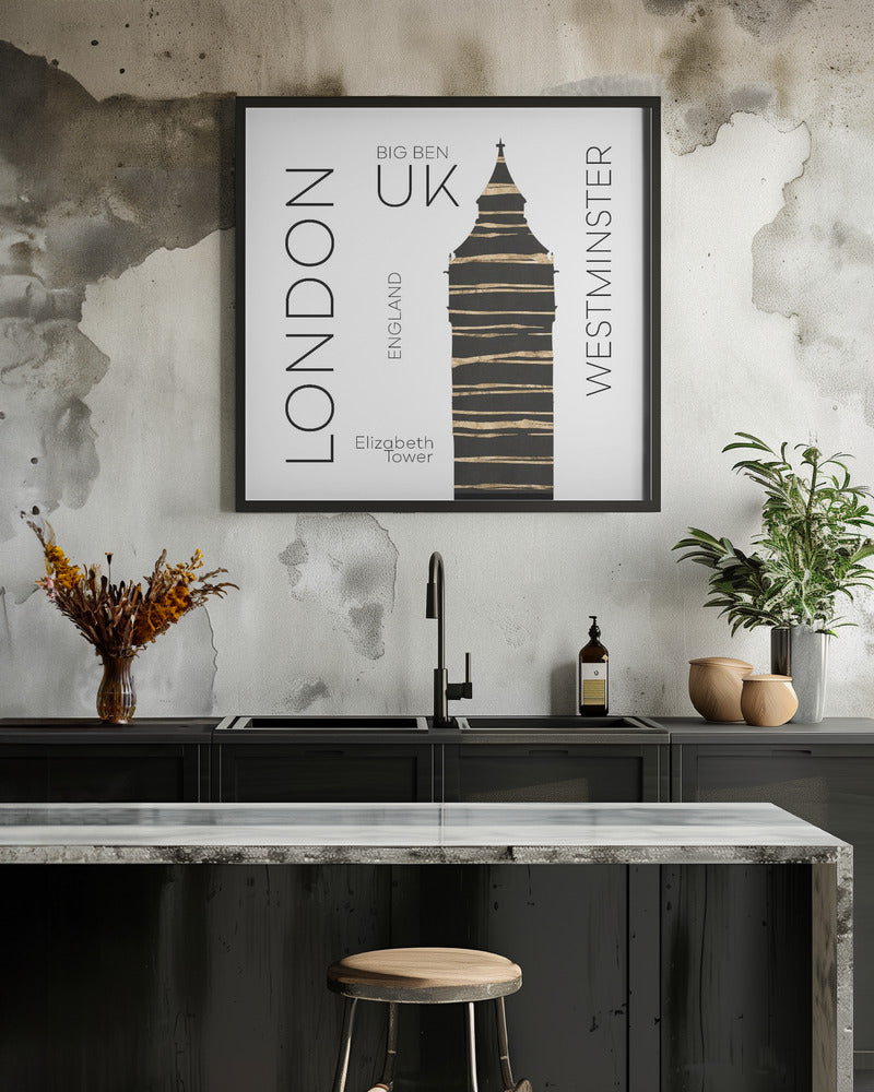 Wandbild Urban Art LONDON Big Ben