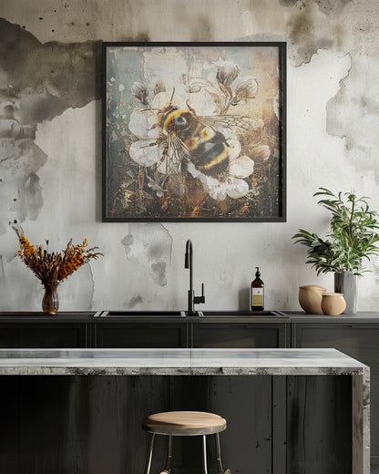 Wandbild Blumen Tiere Vintage-Kunst Illustration 08
