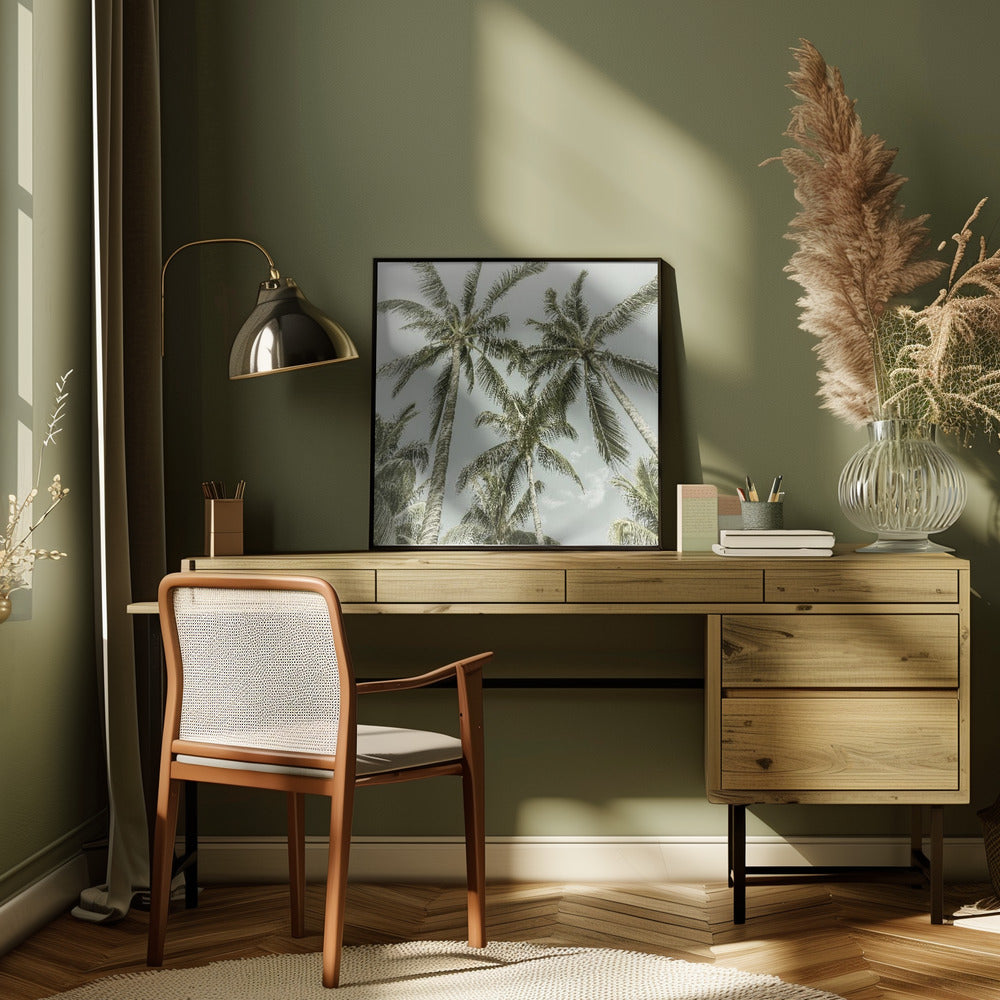 Wandkunst Liebliche Vintage-Palmen