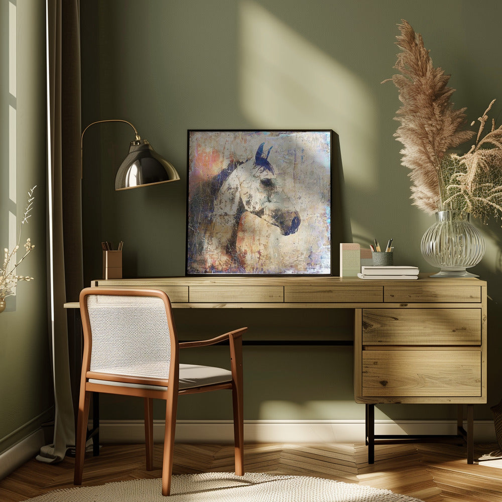 Wandbild Pferd Vintage-Kunst Illustration 04