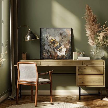 Wandbild Blumen Tiere Vintage-Kunst Illustration 08