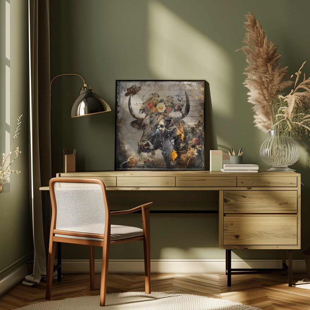 Wandkunst Blumen Tiere Vintage-Kunst Illustration 09