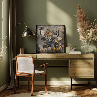 Wandkunst Blumen Tiere Vintage-Kunst Illustration 09