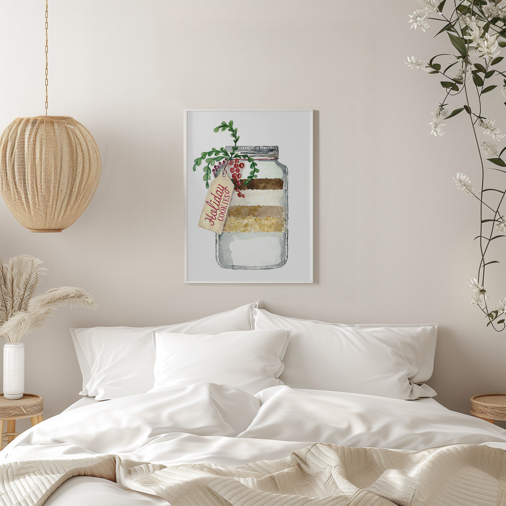Wandbild Weihnachtsplätzchen im Glas